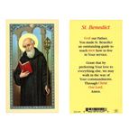 LAMINATED HOLY CARD - ST. BENEDICT